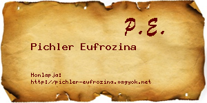 Pichler Eufrozina névjegykártya
